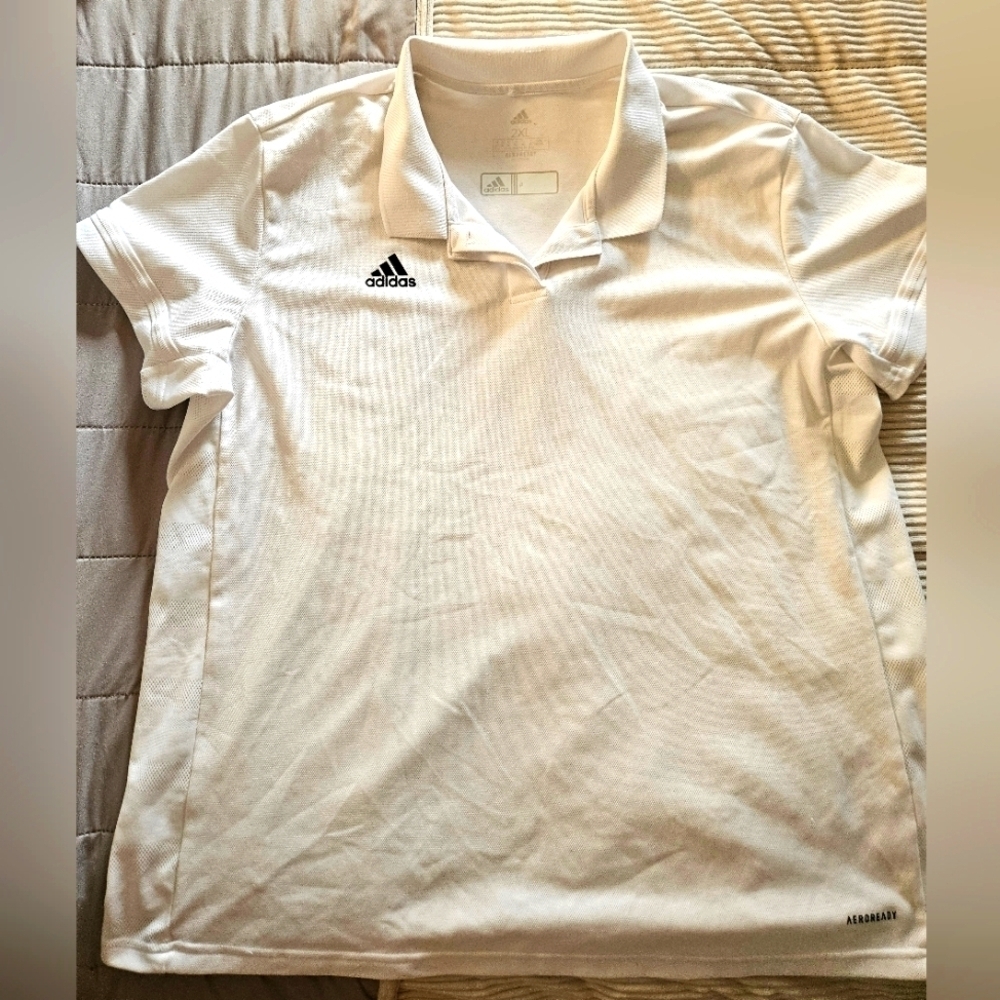 Adidas Women's Classic White Polo Size 2XL